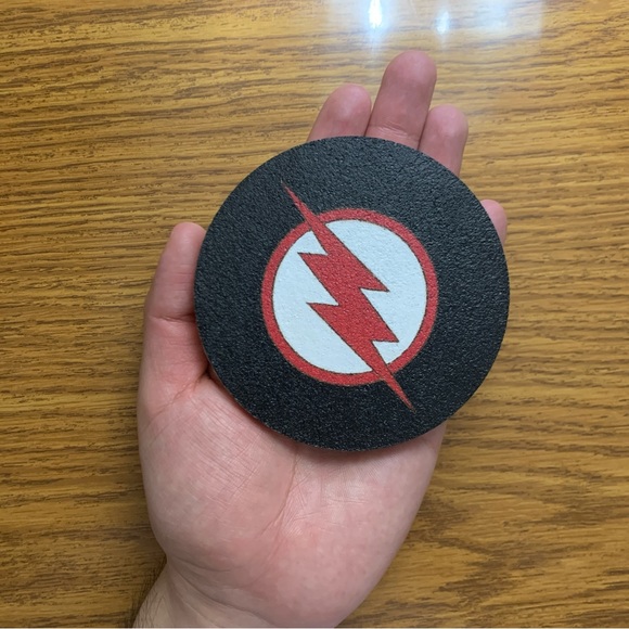 Arrowverse Black Flash Painted Cork Coaster - Picture 6 of 6